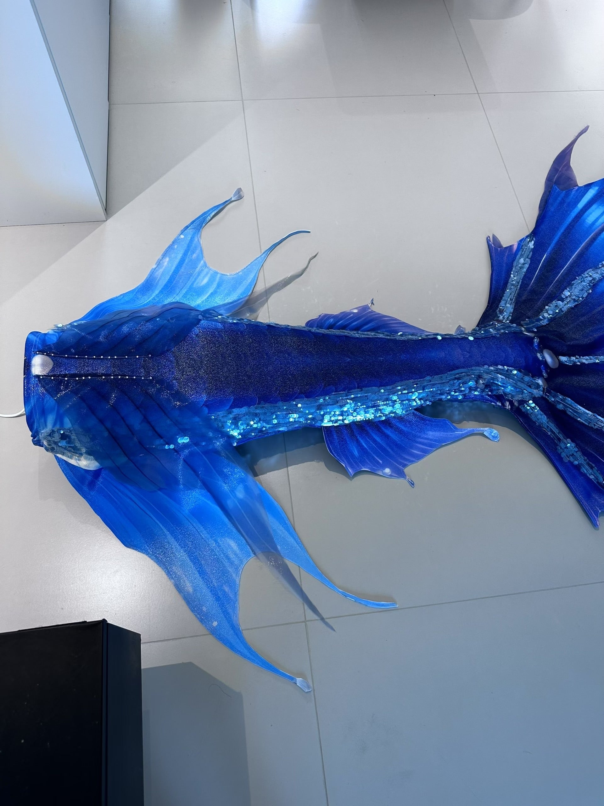 Handmade blue Mermaid Tail diving costume