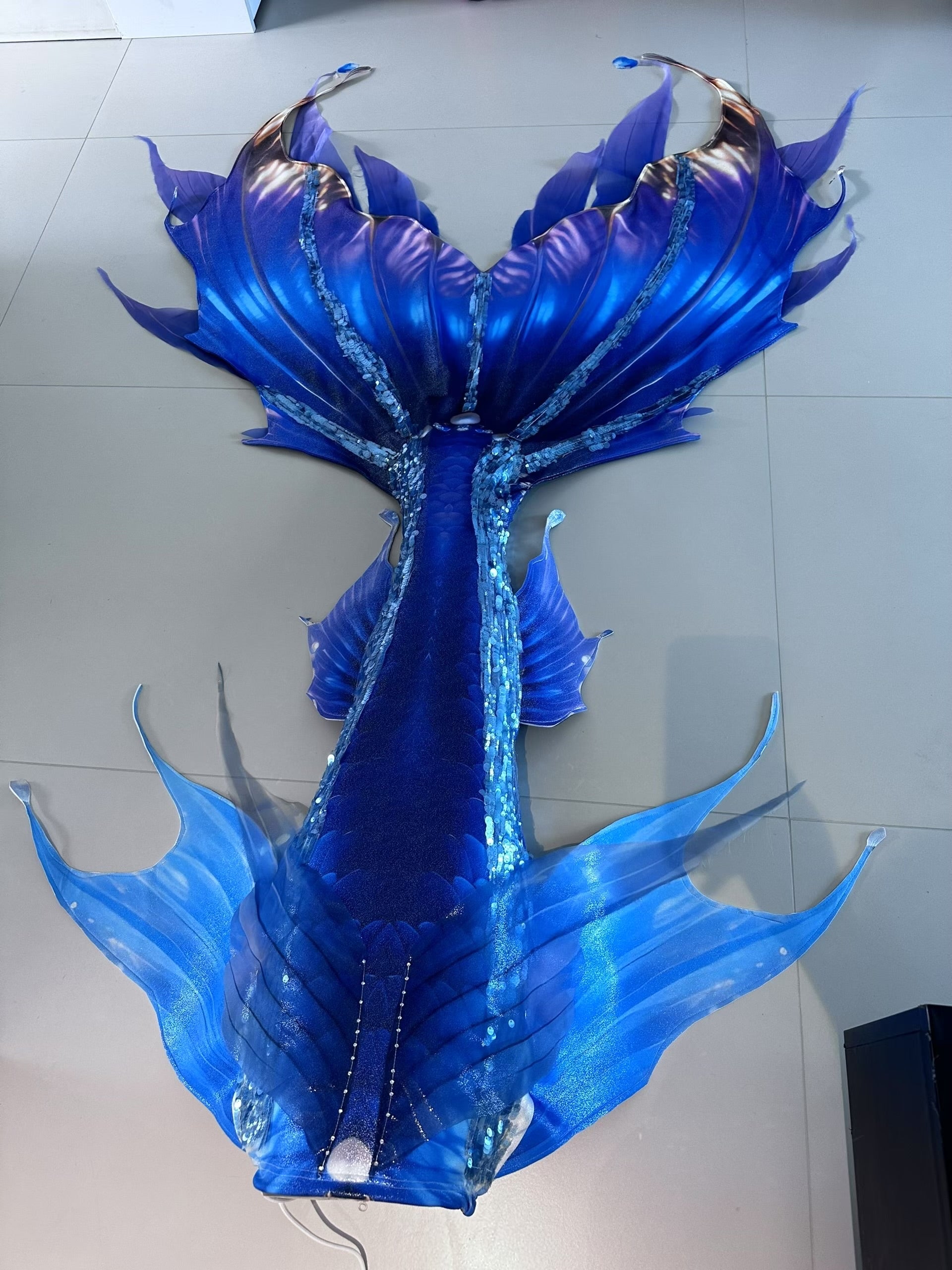 Handmade blue Mermaid Tail diving costume