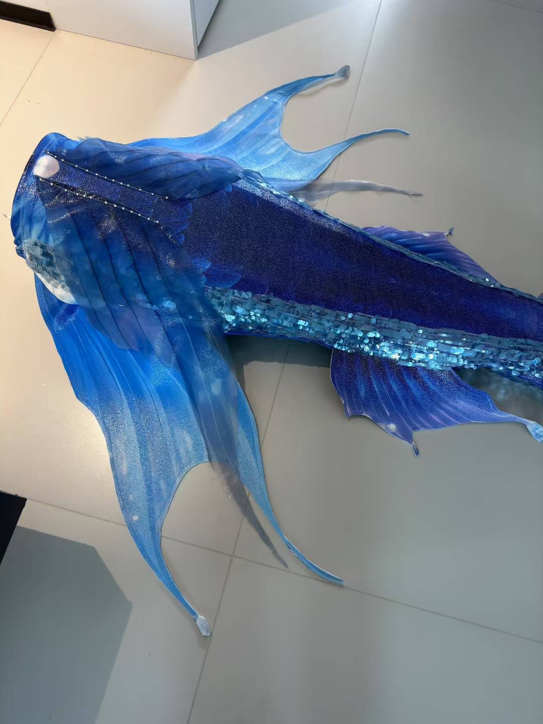 Handmade blue Mermaid Tail diving costume