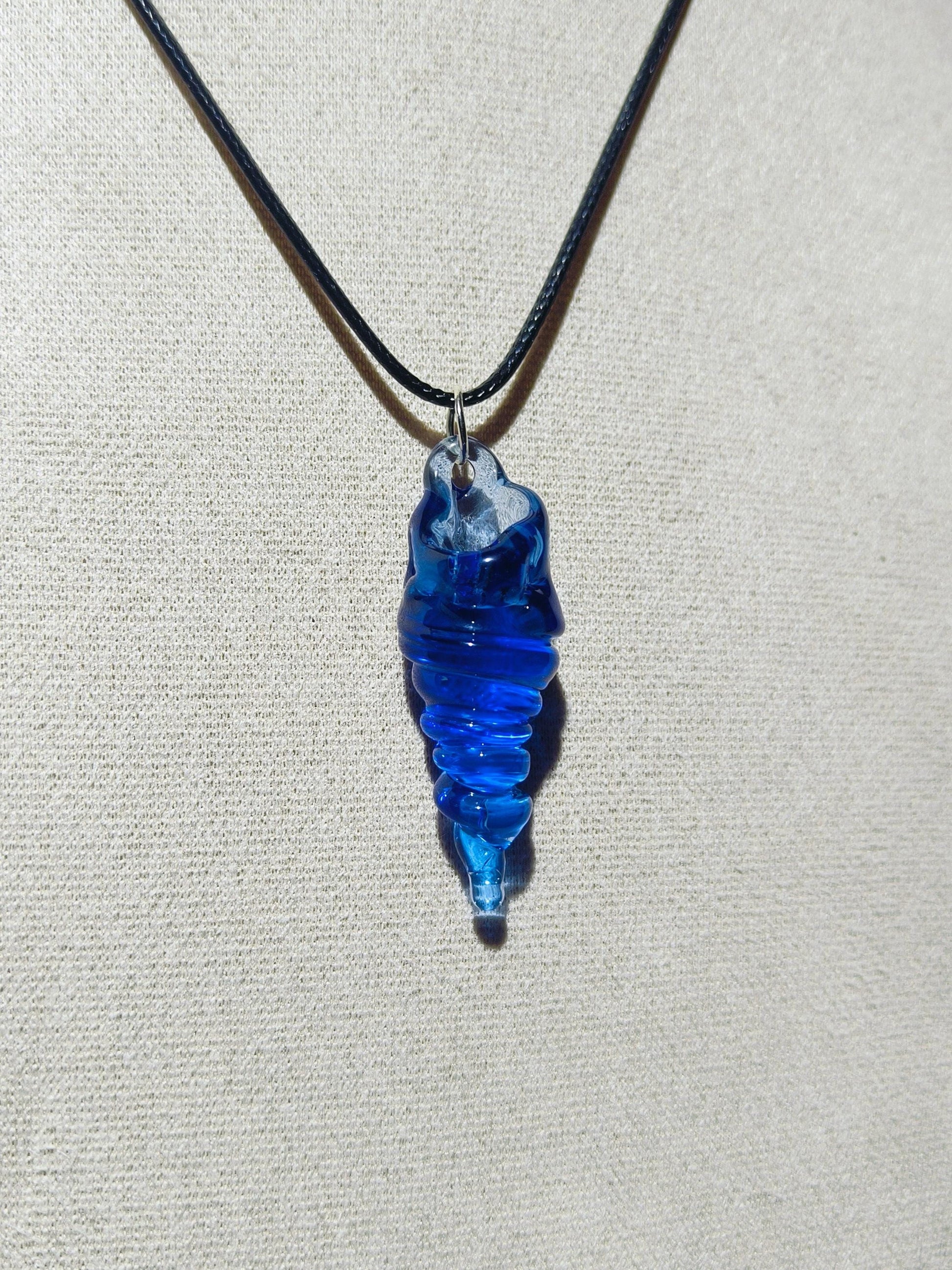 Stardew Valley Mermaid Pendant Glass blue gift for her birthday gift