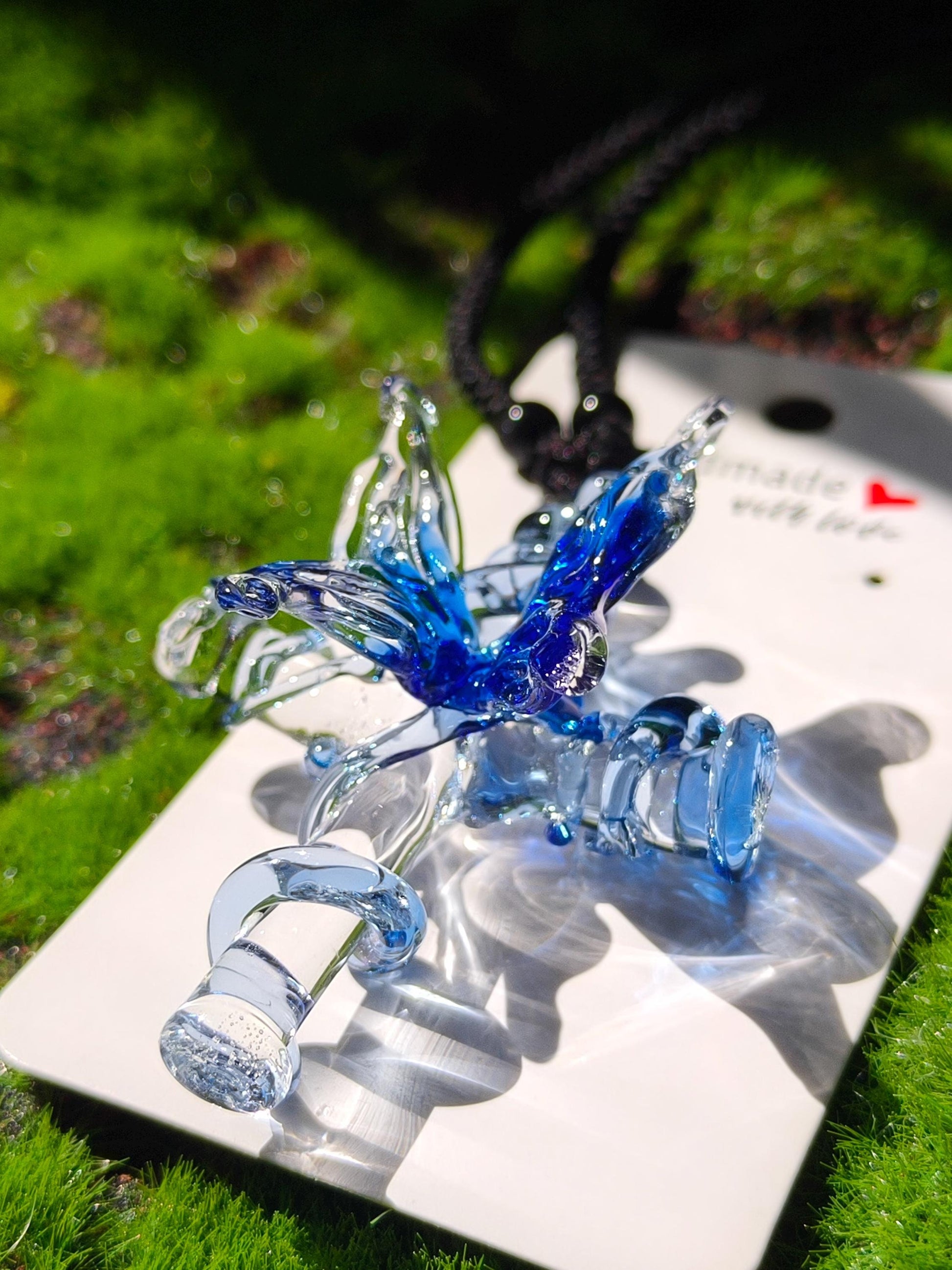 Vintage Spring Cross Necklace - Floral Butterfly Glass Charm for Easter Sunday Church & Family Gatherings