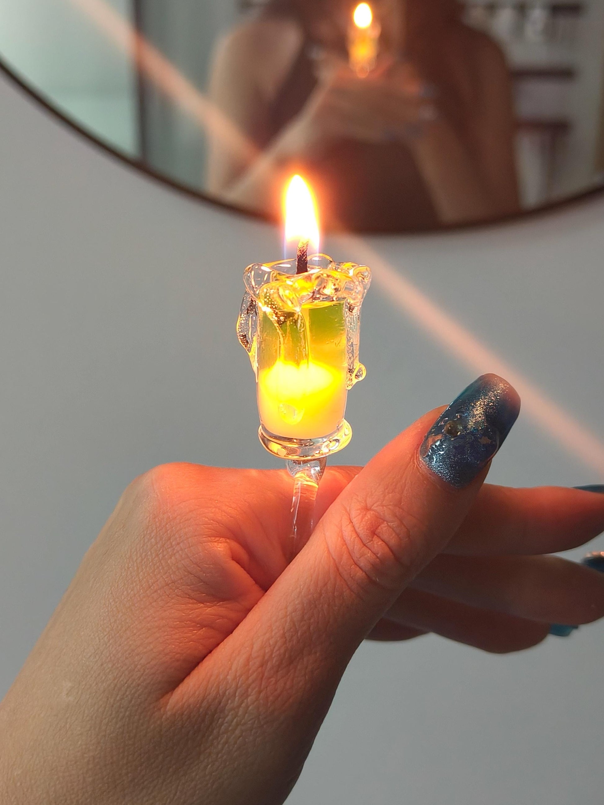 Melted Candle Ring, Book Lover’s Ring, Women’s Novelty Ring, Witch Jewelry, Halloween, Occult，Handmake Glass