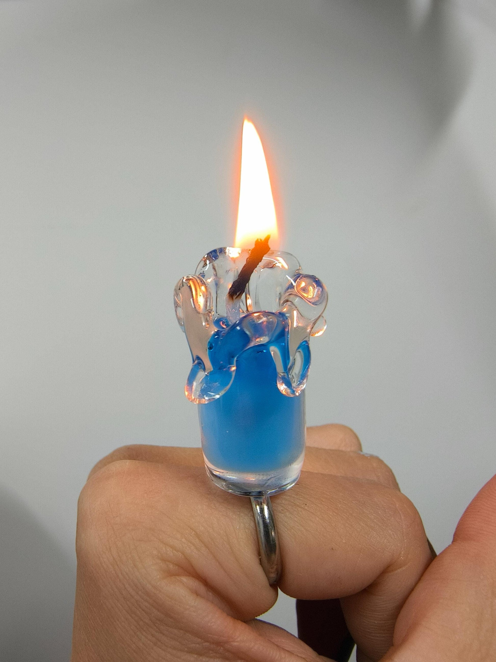 Melted Candle Ring, Book Lover’s Ring, Women’s Novelty Ring, Witch Jewelry, Halloween, Occult，Handmake Glass