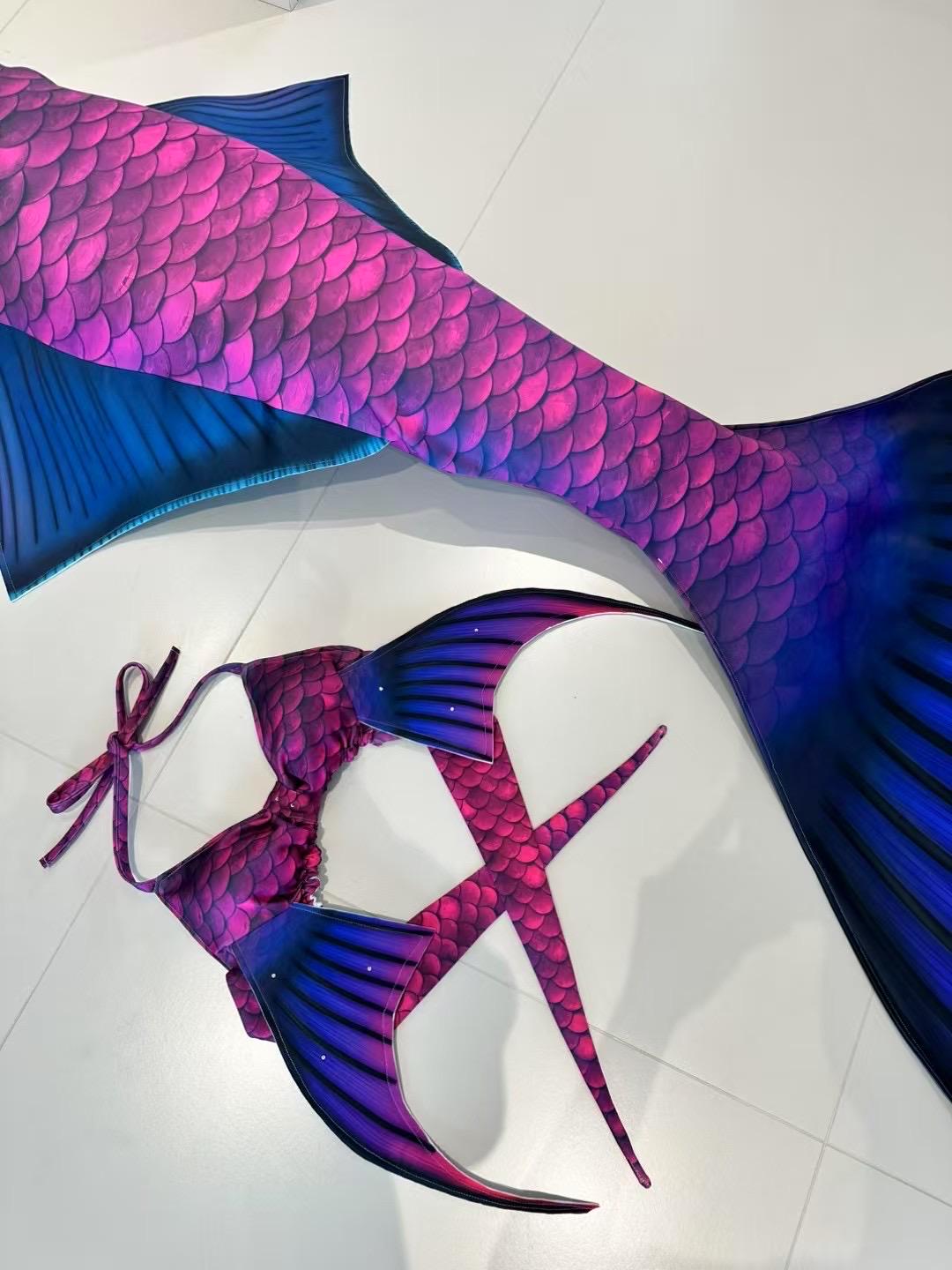 Handmade purple blue Mermaid Tail  cosplay photography costume, diving costume, gift for her，gift for girlfriend's birthday