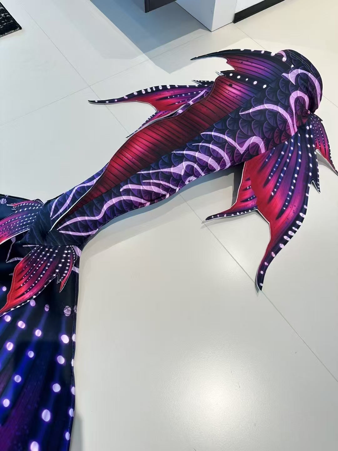 mermaid tails colour purple red
