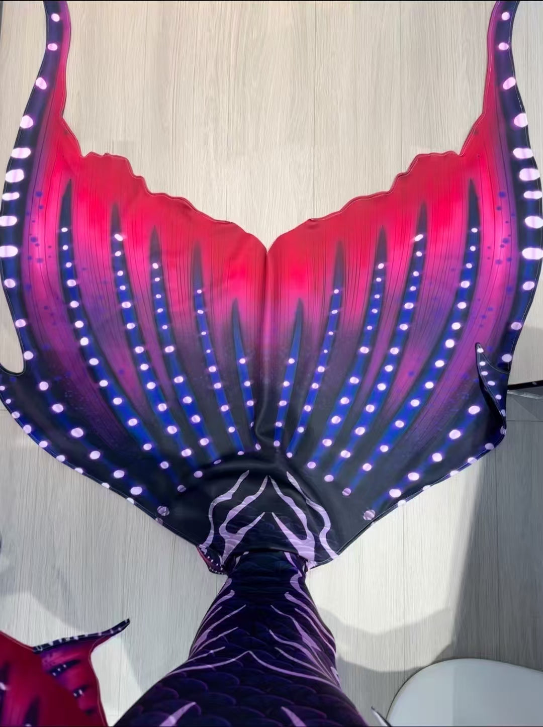 mermaid tails colour purple red