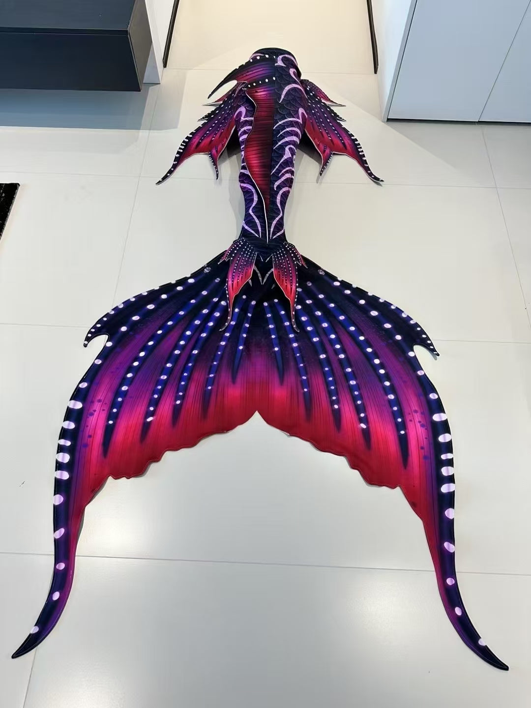 mermaid tails colour purple red
