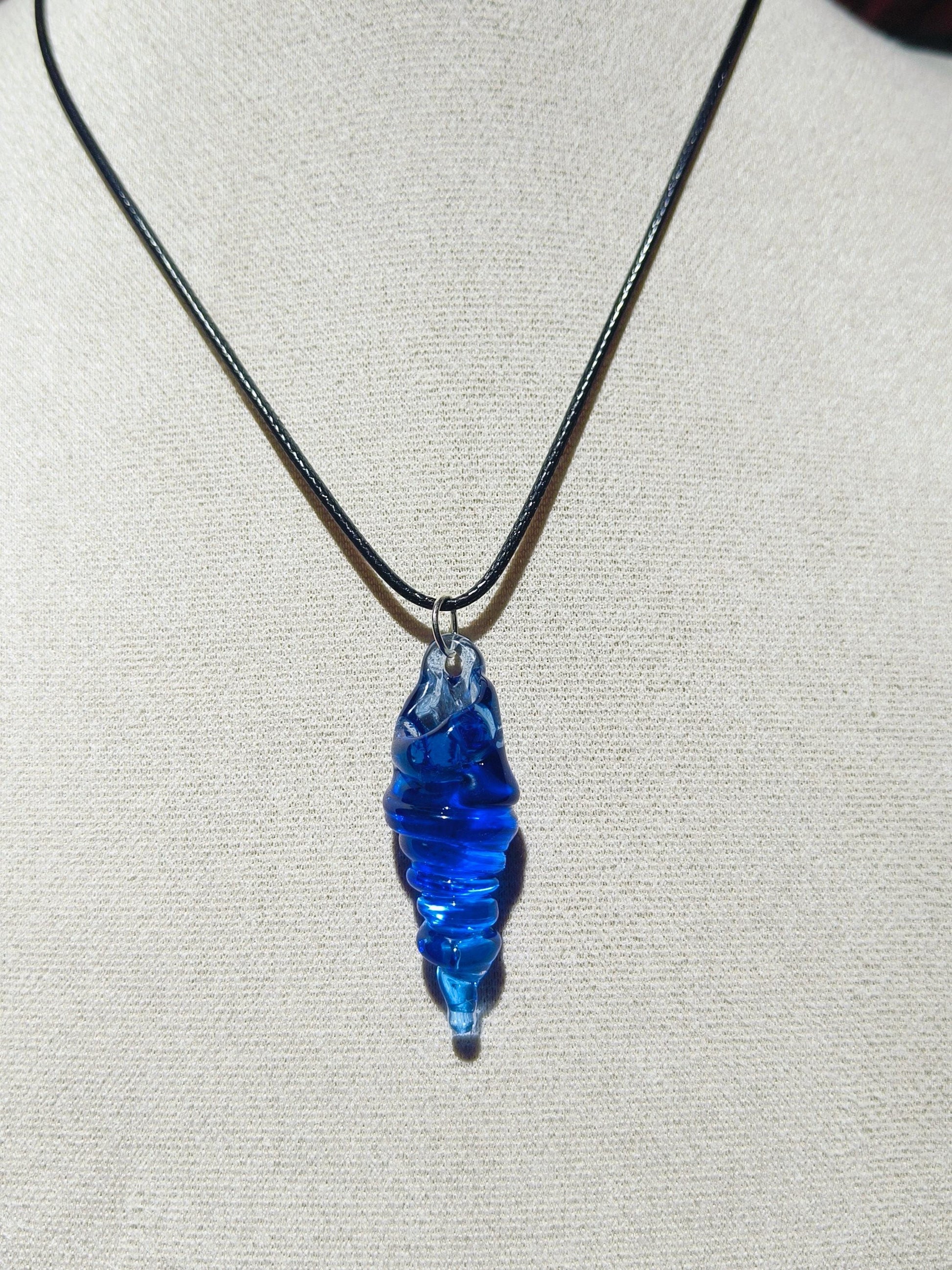 Stardew Valley Mermaid Pendant Glass blue gift for her birthday gift