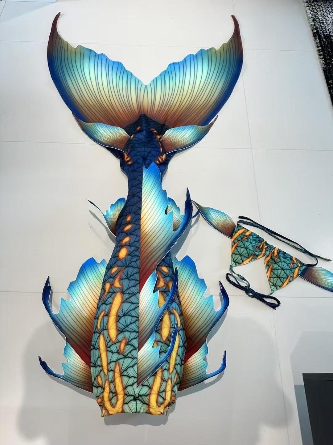 Handmade blue Mermaid Tail  cosplay photography costume, diving costume, gift for her，gift for girlfriend's birthday