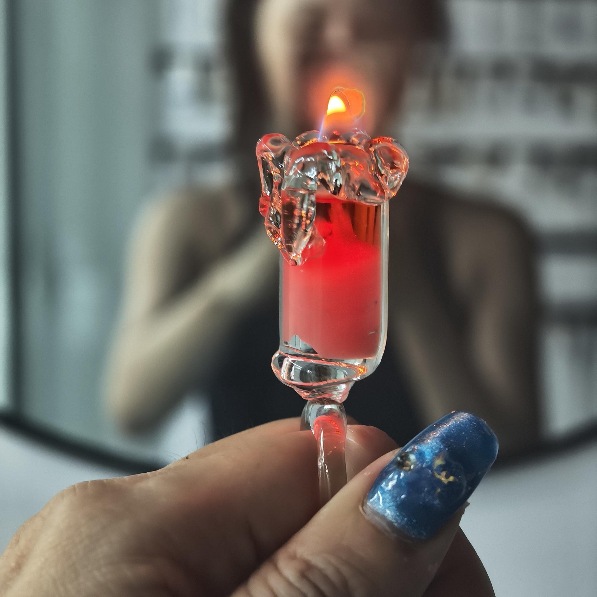 Melted Candle Ring, Book Lover’s Ring, Women’s Novelty Ring, Witch Jewelry, Halloween, Occult，Handmake Glass