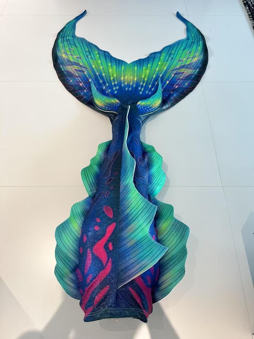 Handmade green blue Mermaid Tail  cosplay photography costume, diving costume, gift for her，gift for girlfriend's birthday